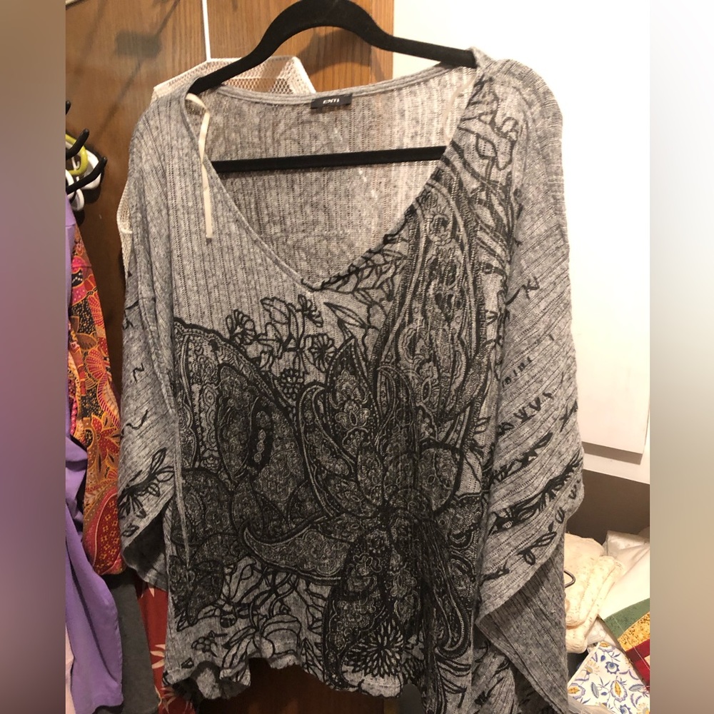 Enti Sublimation Floral Print Poncho- 737 $20 or $15 w/offer